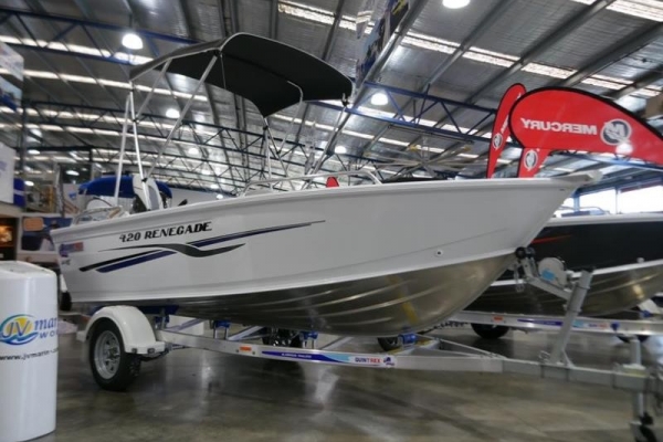 Power Boats - Quintrex 420 Renegade Tiller Steer for sale in Braeside, Victoria at $23,999